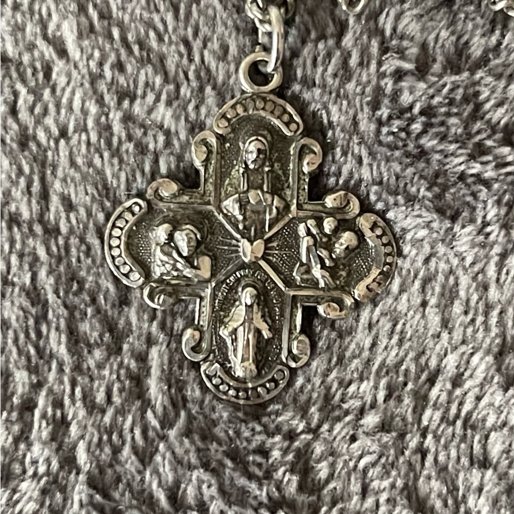 Sterling catholic medal … chain not included…unisex